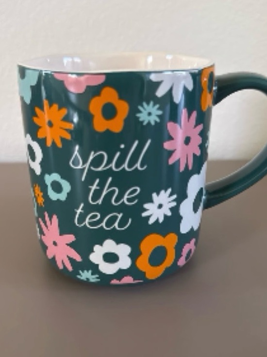 Opalhouse Other - Opalhouse “Spill theTea” Turquoise Floral Mug -16oz